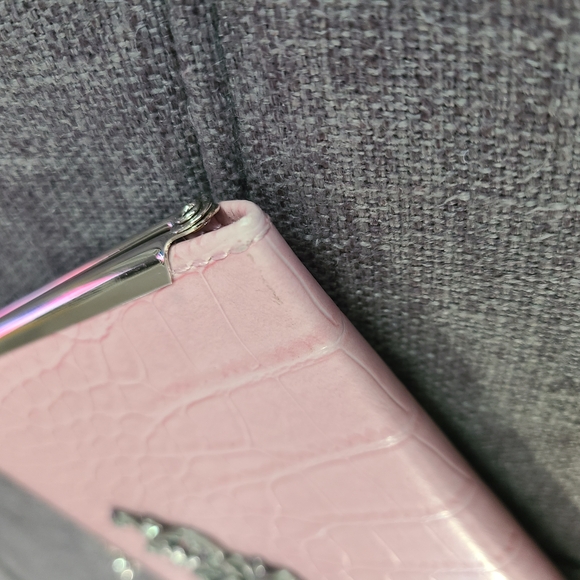 Vtg Pink Croc-Embossed Clutch Photo‎ Album 16 Spots - Picture 5 of 16